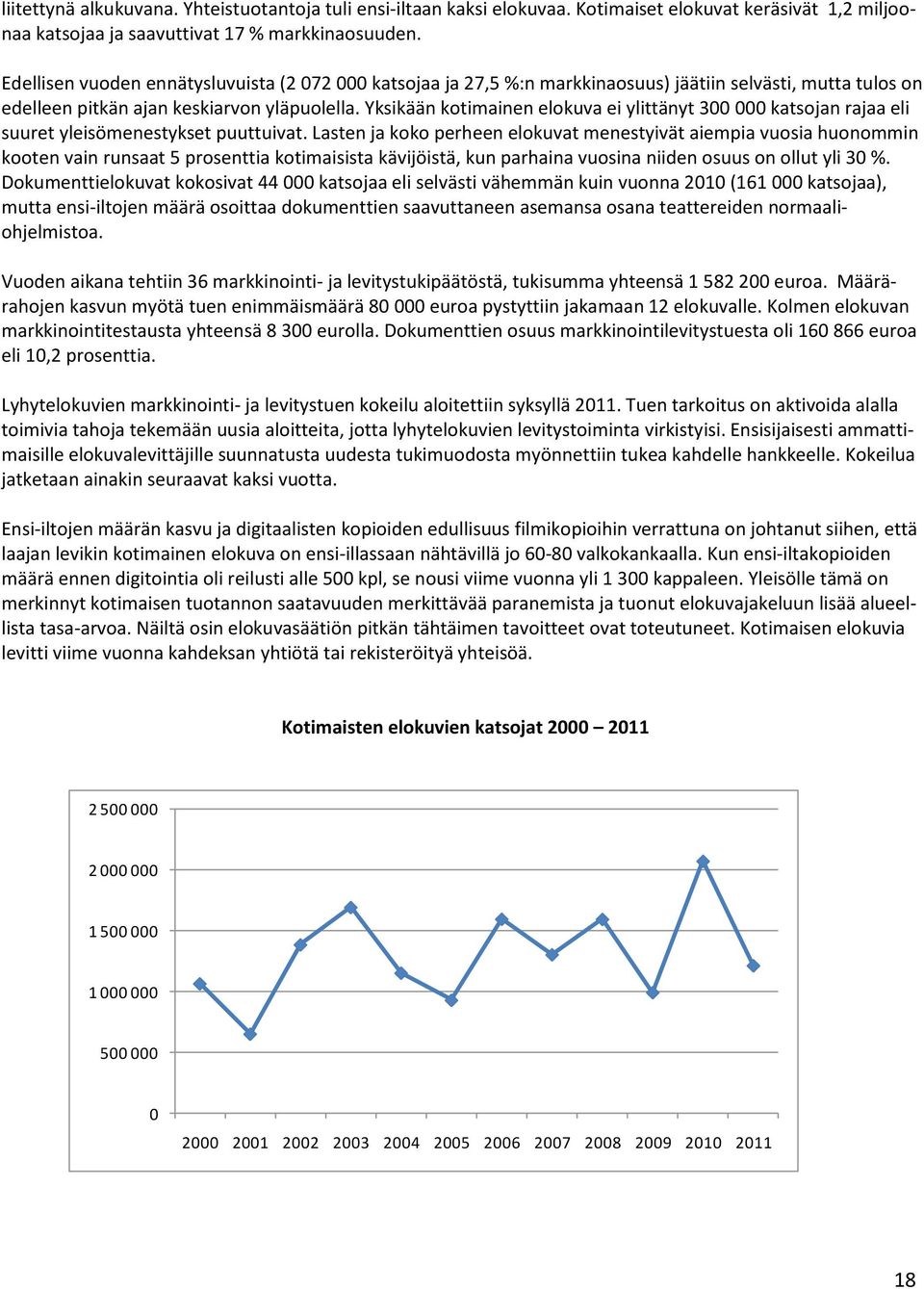 Yksikään kotimainen elokuva ei ylittänyt 300 000 katsojan rajaa eli suuret yleisömenestykset puuttuivat.