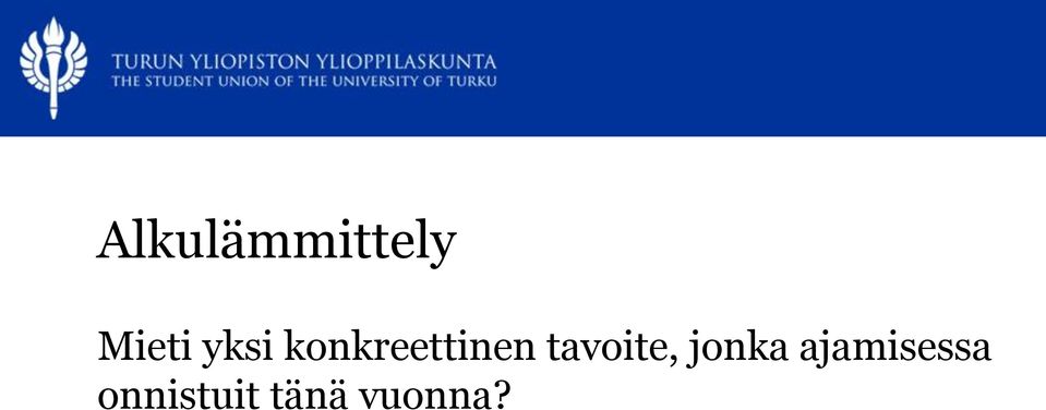 tavoite, jonka