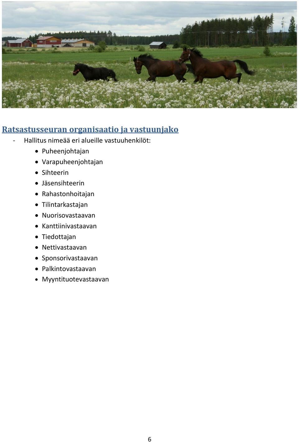 Rahastonhoitajan Tilintarkastajan Nuorisovastaavan Kanttiinivastaavan