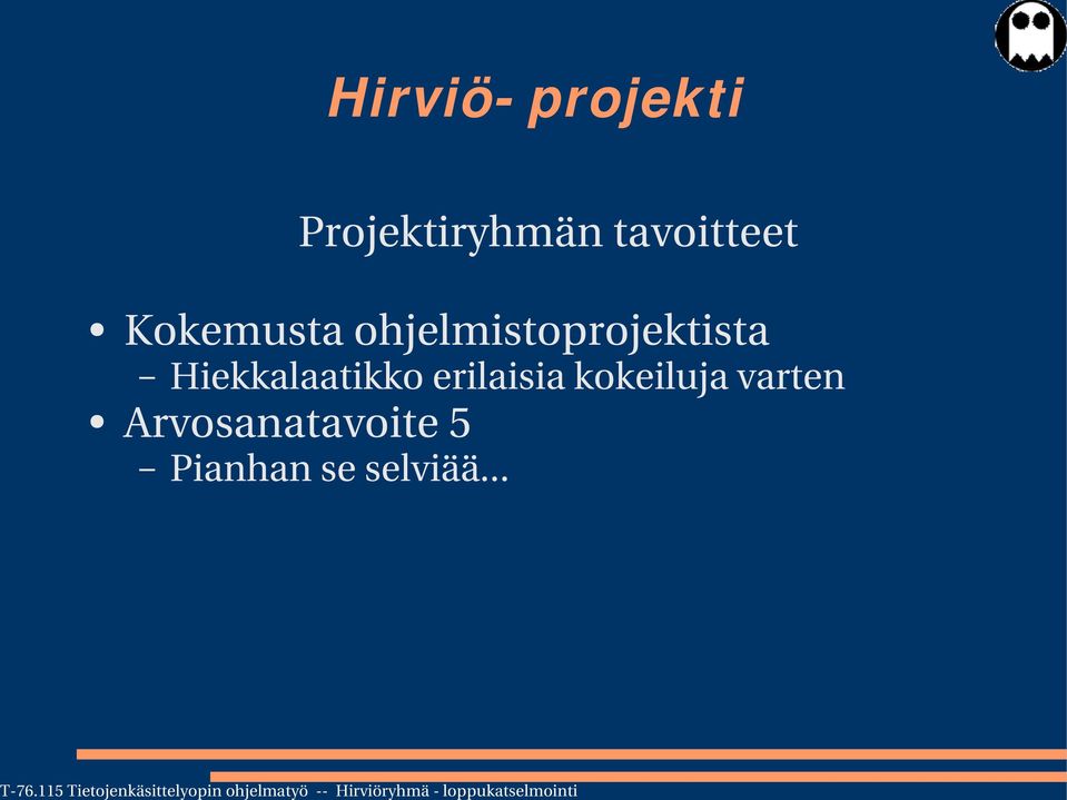 ohjelmistoprojektista Hiekkalaatikko