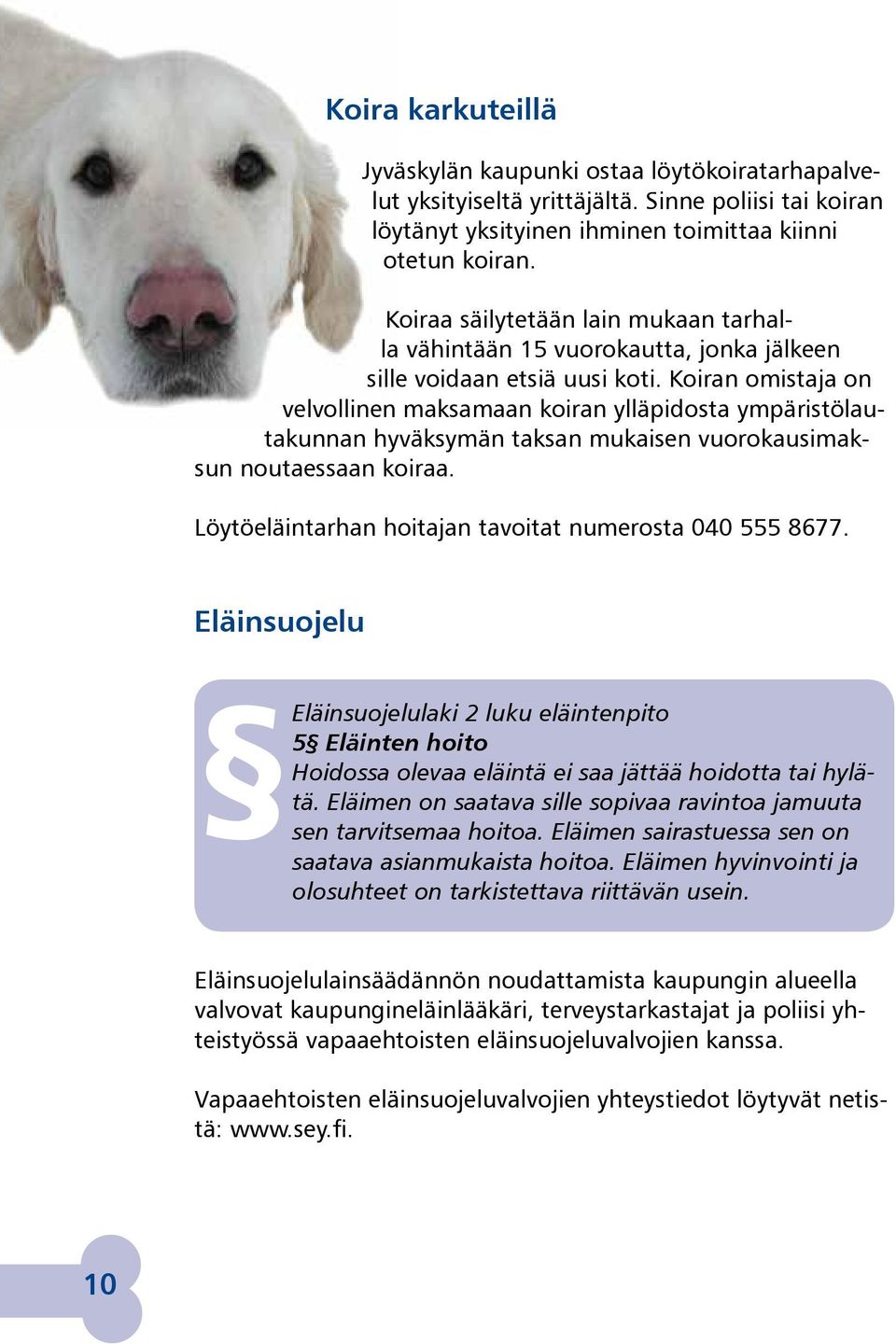 Koiran omistaja on velvollinen maksamaan koiran ylläpidosta ympäristölautakunnan hyväksymän taksan mukaisen vuorokausimaksun noutaessaan koiraa.