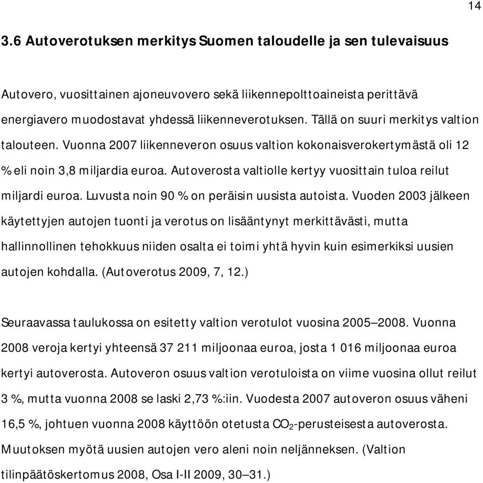 Autoverosta valtiolle kertyy vuosittain tuloa reilut miljardi euroa. Luvusta noin 90 on peräisin uusista autoista.