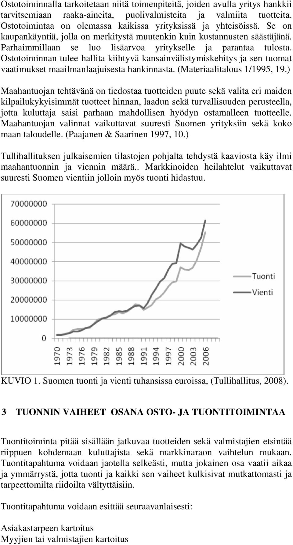 Parhaimmillaan se luo lisäarvoa yritykselle ja parantaa tulosta. Ostotoiminnan tulee hallita kiihtyvä kansainvälistymiskehitys ja sen tuomat vaatimukset maailmanlaajuisesta hankinnasta.