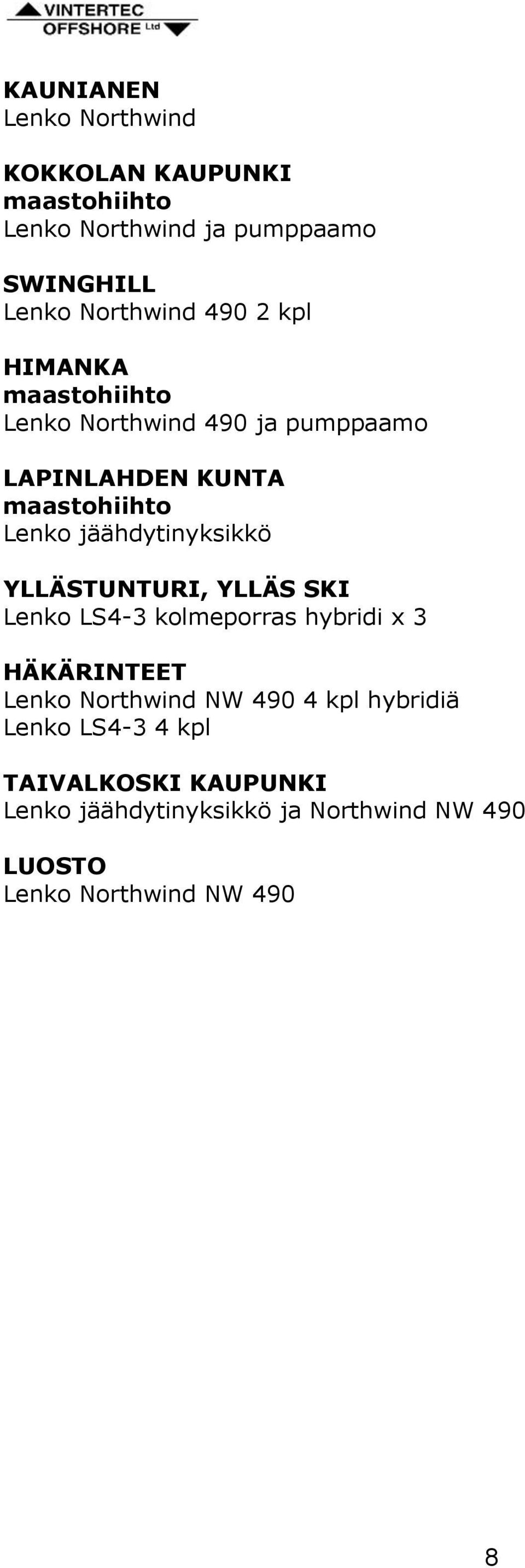 YLLÄS SKI Lenko LS4-3 kolmeporras hybridi x 3 HÄKÄRINTEET Lenko Northwind NW 490 4 kpl hybridiä Lenko