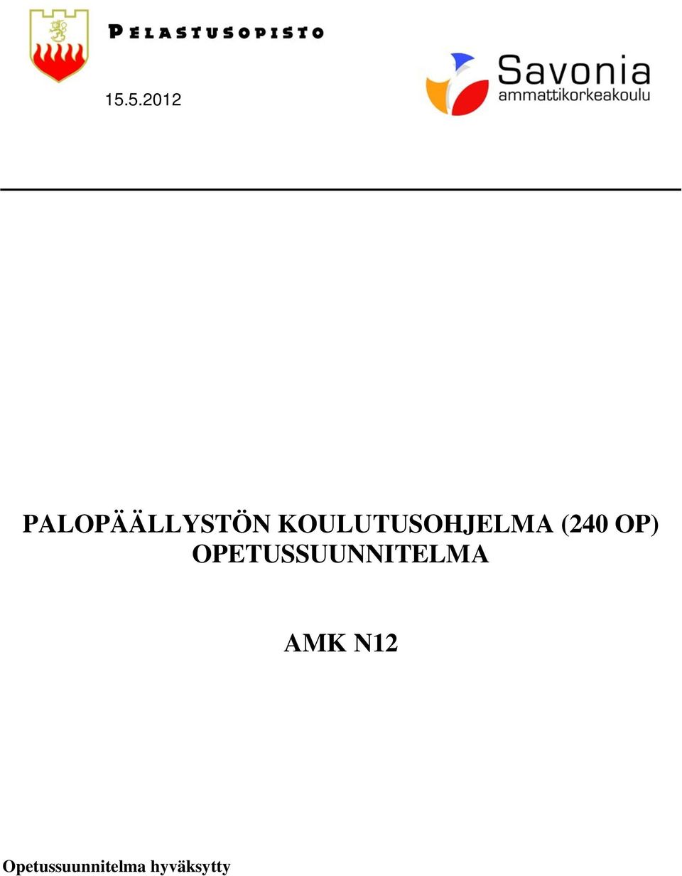 OPETUSSUUNNITELMA AMK N12