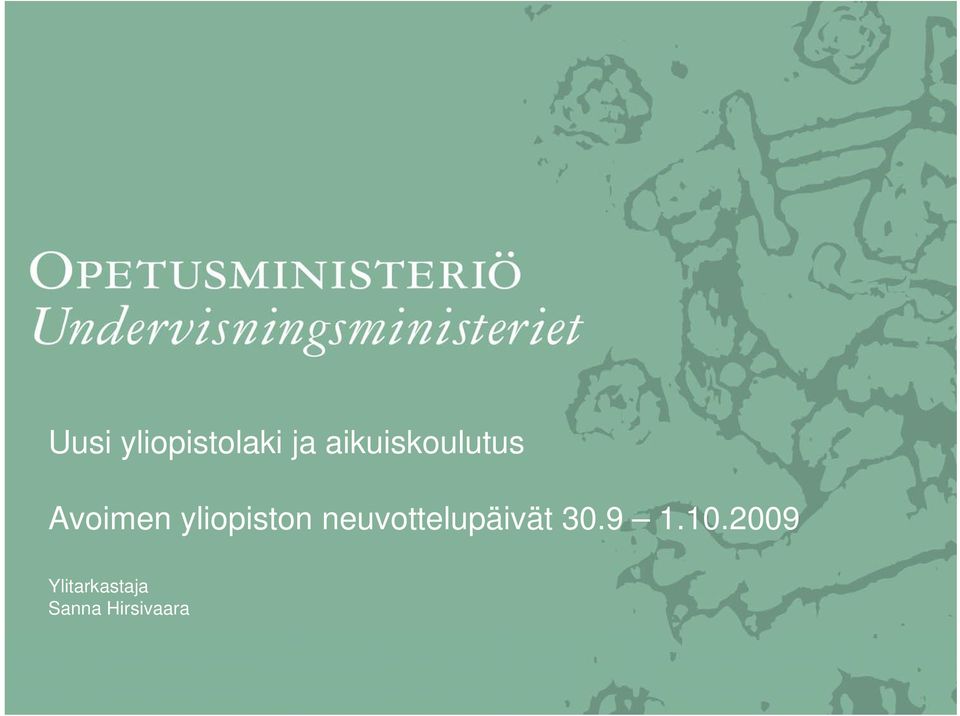 yliopiston neuvottelupäivät