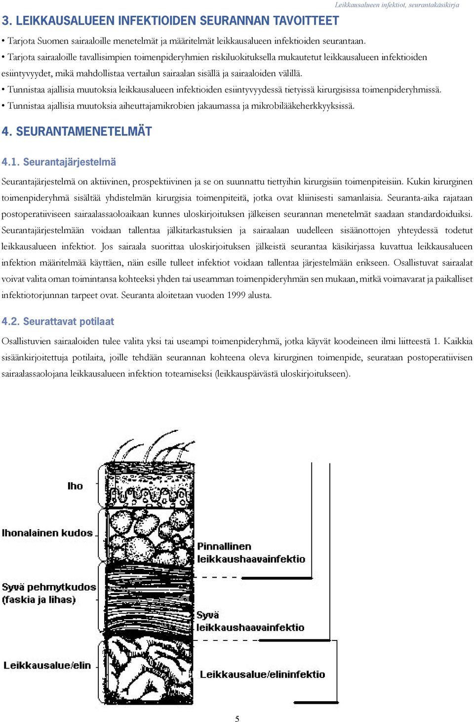 Tunnistaa ajallisia muutoksia leikkausalueen infektioiden esiintyvyydessä tietyissä kirurgisissa toimenpideryhmissä.