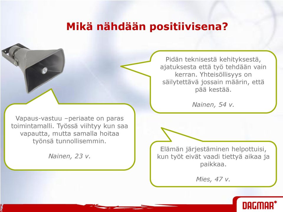 Vapaus-vastuu periaate on paras toimintamalli.