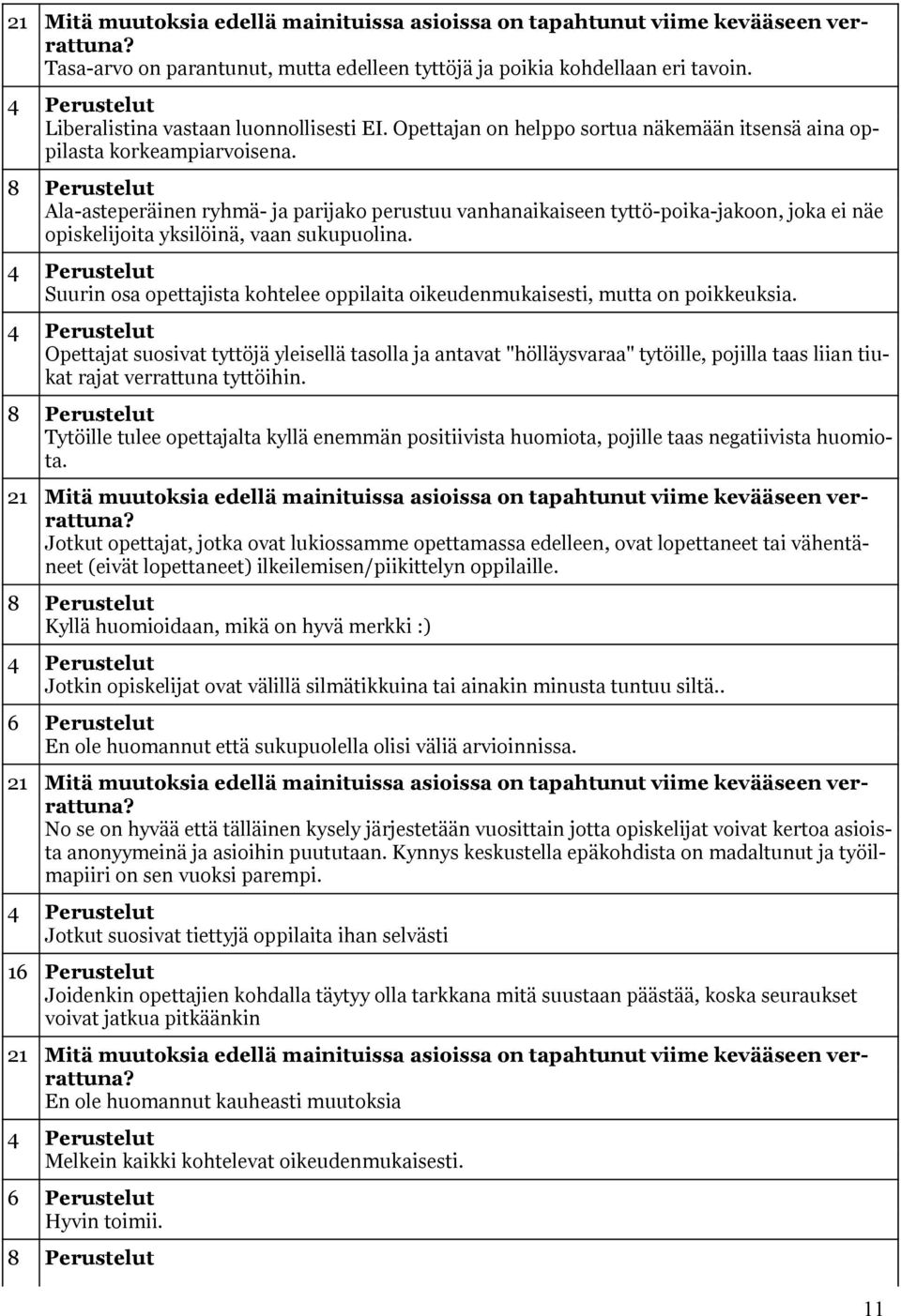 Suurin osa opettajista kohtelee oppilaita oikeudenmukaisesti, mutta on poikkeuksia.