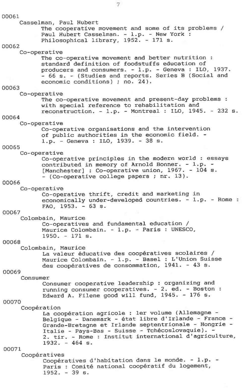 - (Studies and reports' Series B (Social and economic conditions) i rro. 24).