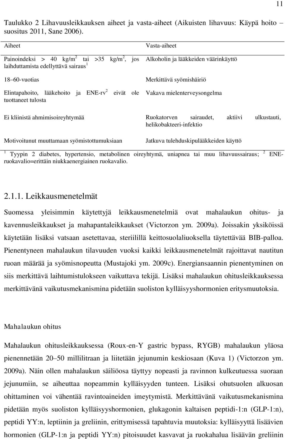 lääkehoito ja ENE-rv 2 tuottaneet tulosta eivät ole Vakava mielenterveysongelma Ei kliinistä ahmimisoireyhtymää Ruokatorven sairaudet, aktiivi ulkustauti, helikobakteeri-infektio Motivoitunut