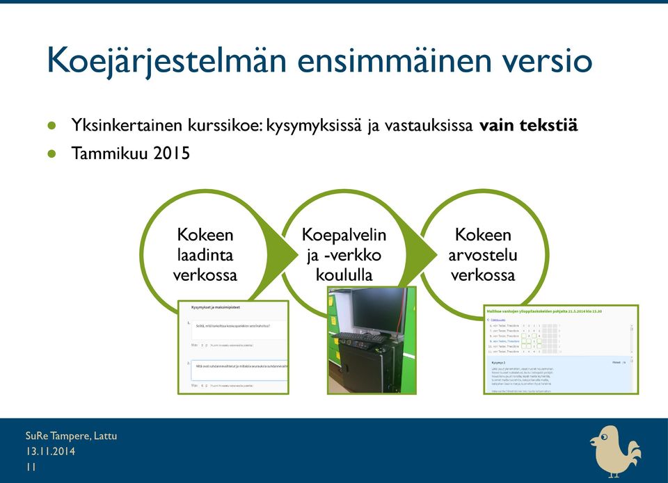 tekstiä Tammikuu 2015 Kokeen laadinta verkossa