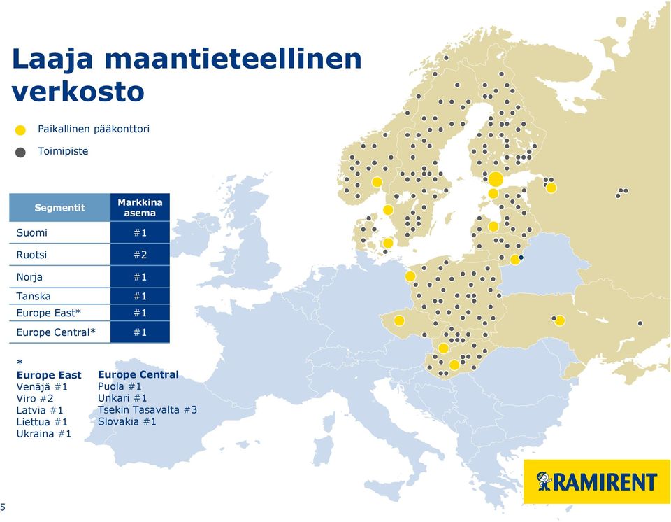 asema #1 #2 #1 #1 #1 #1 * Europe East Venäjä #1 Viro #2 Latvia #1 Liettua