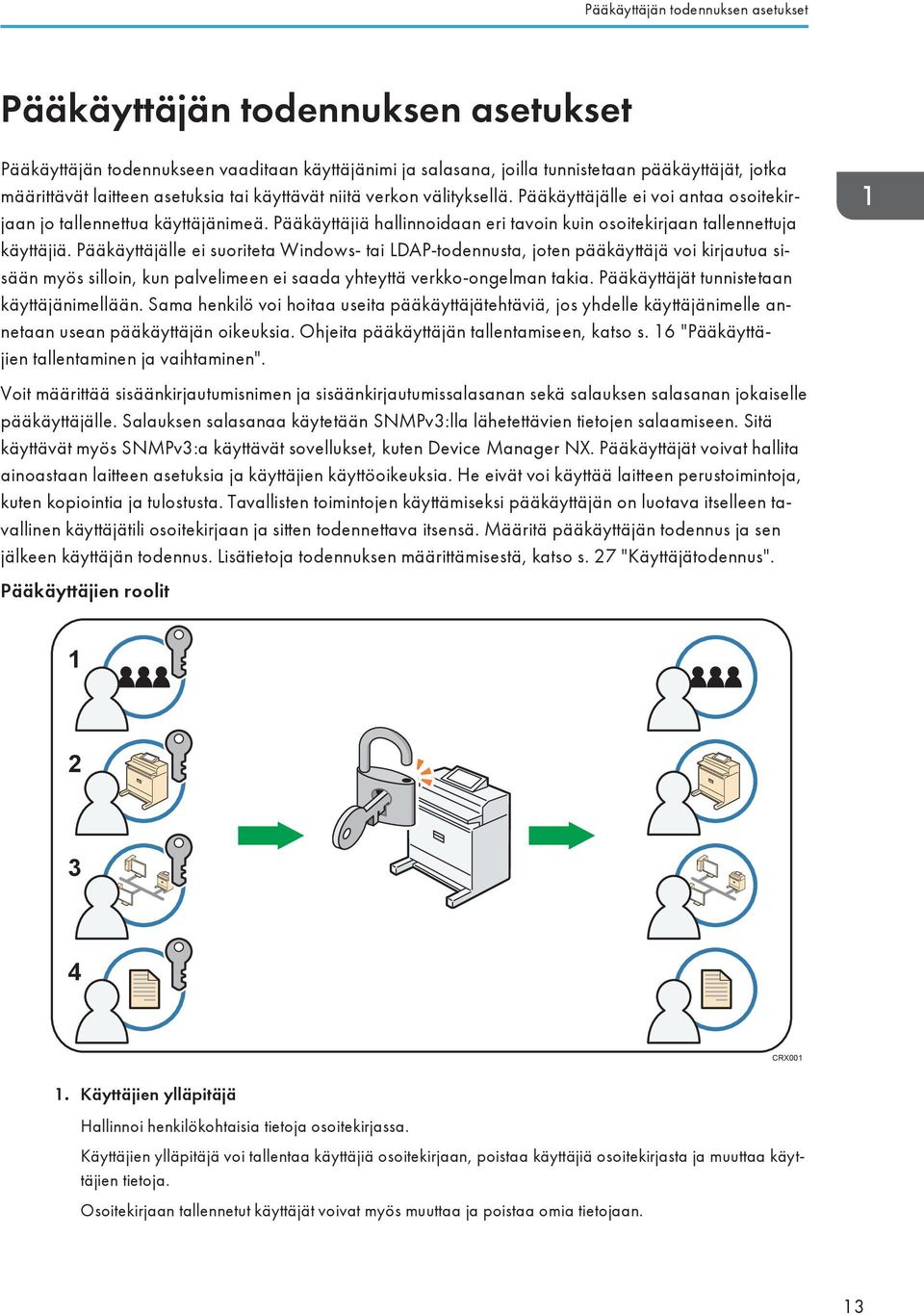 Pääkäyttäjiä hallinnoidaan eri tavoin kuin osoitekirjaan tallennettuja käyttäjiä.