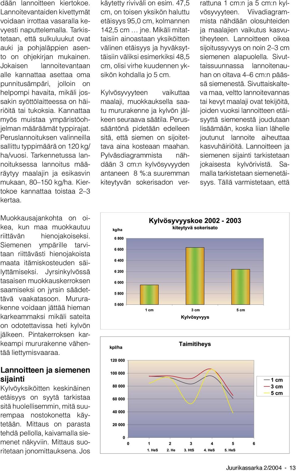 Kannattaa myös muistaa ympäristöohjelman määräämät typpirajat. Peruslannoituksen valinneilla sallittu typpimäärä on 120 kg/ ha/vuosi.