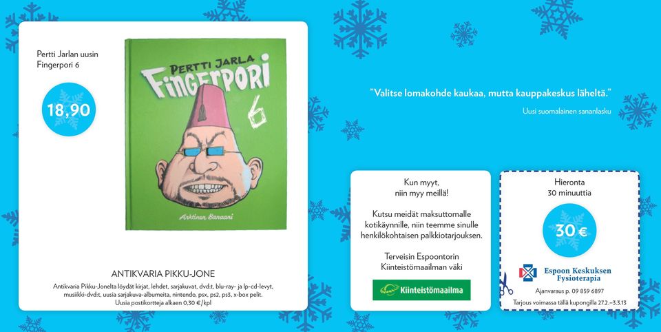 musiikki-dvd:t, uusia sarjakuva-albumeita, nintendo, psx, ps2, ps3, x-box pelit. Uusia postikortteja alkaen 0,30 /kpl Kun myyt, niin myy meillä!