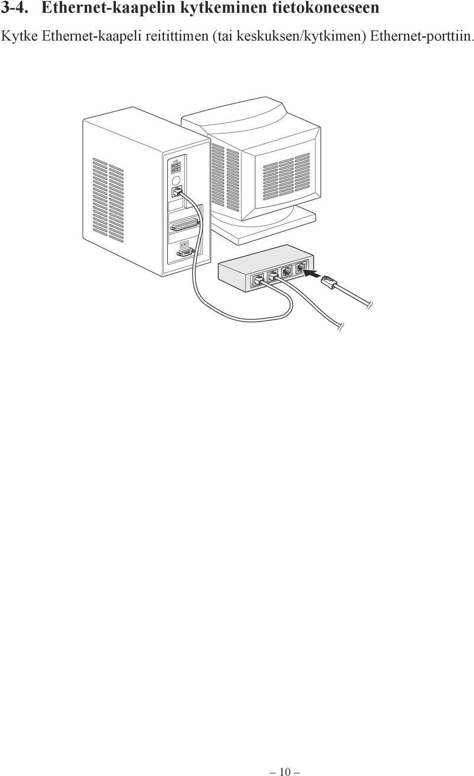 Ethernet-kaapeli reitittimen