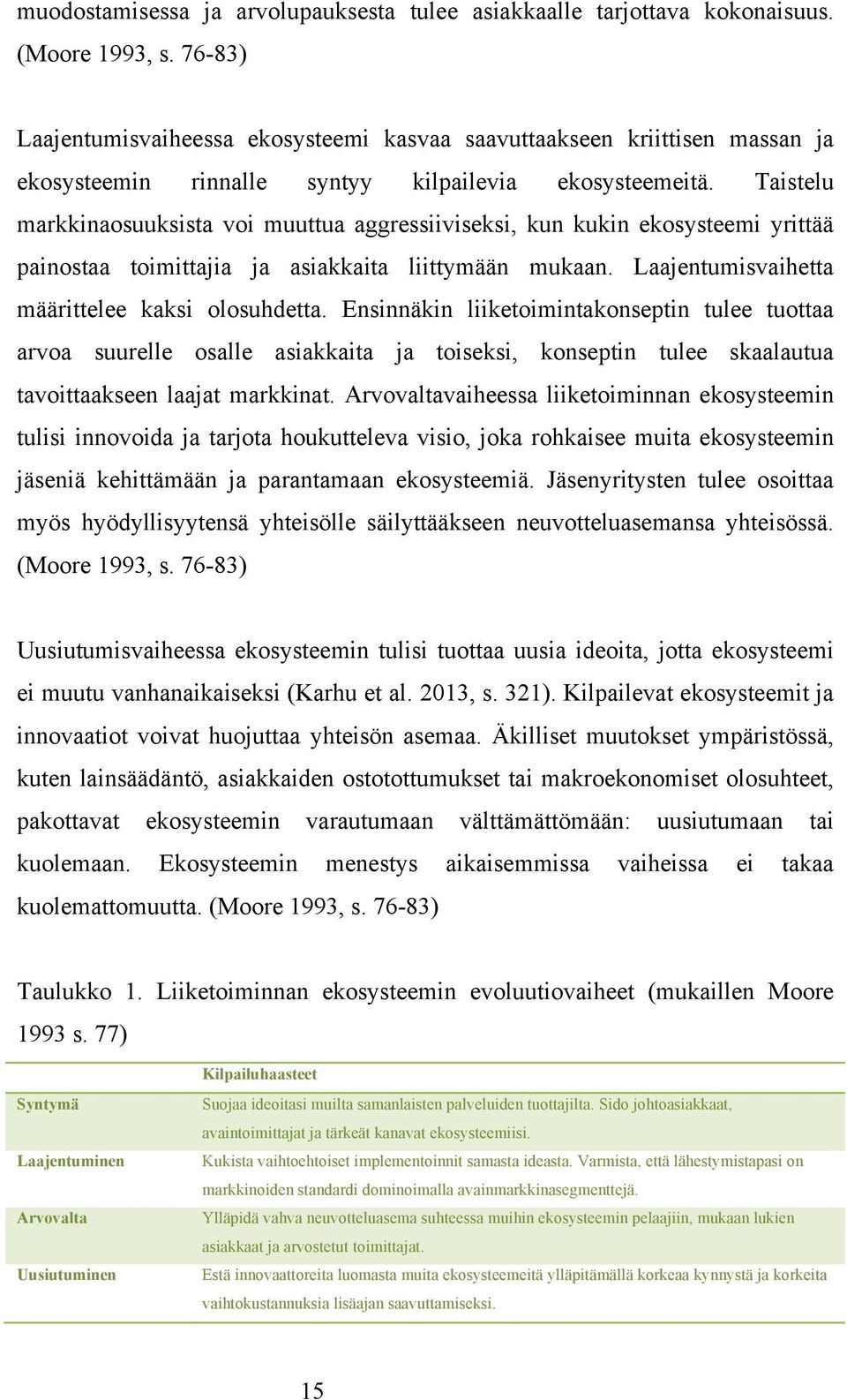 Taistelu markkinaosuuksista voi muuttua aggressiiviseksi, kun kukin ekosysteemi yrittää painostaa toimittajia ja asiakkaita liittymään mukaan. Laajentumisvaihetta määrittelee kaksi olosuhdetta.