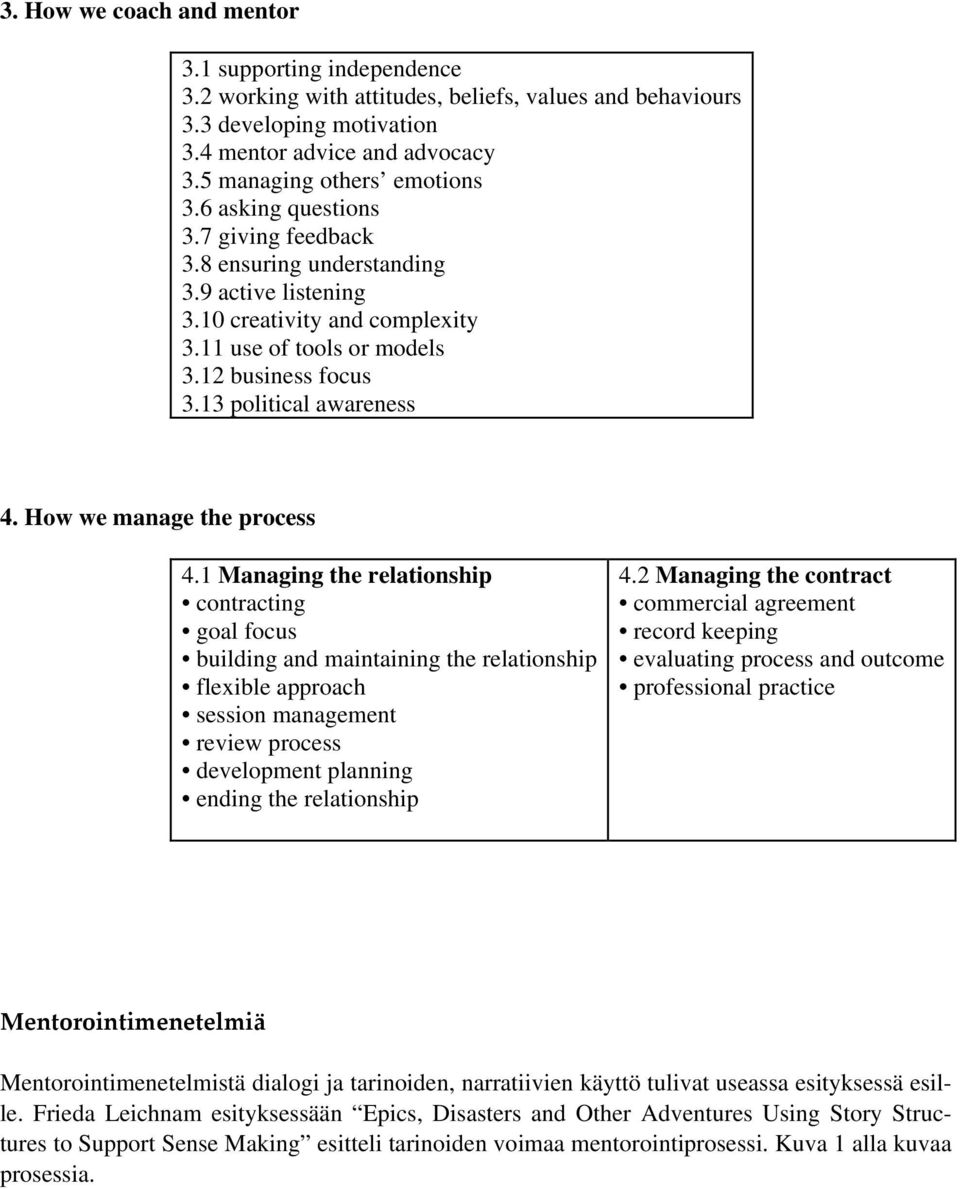 13 political awareness 4. How we manage the process 4.