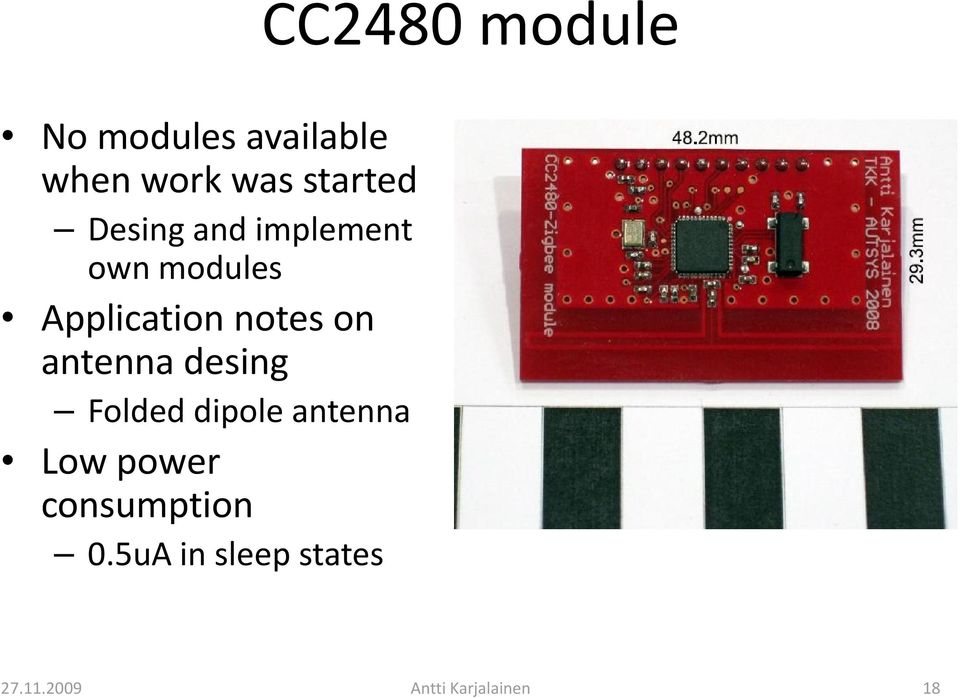 notes on antenna desing Folded dipole antenna Low power