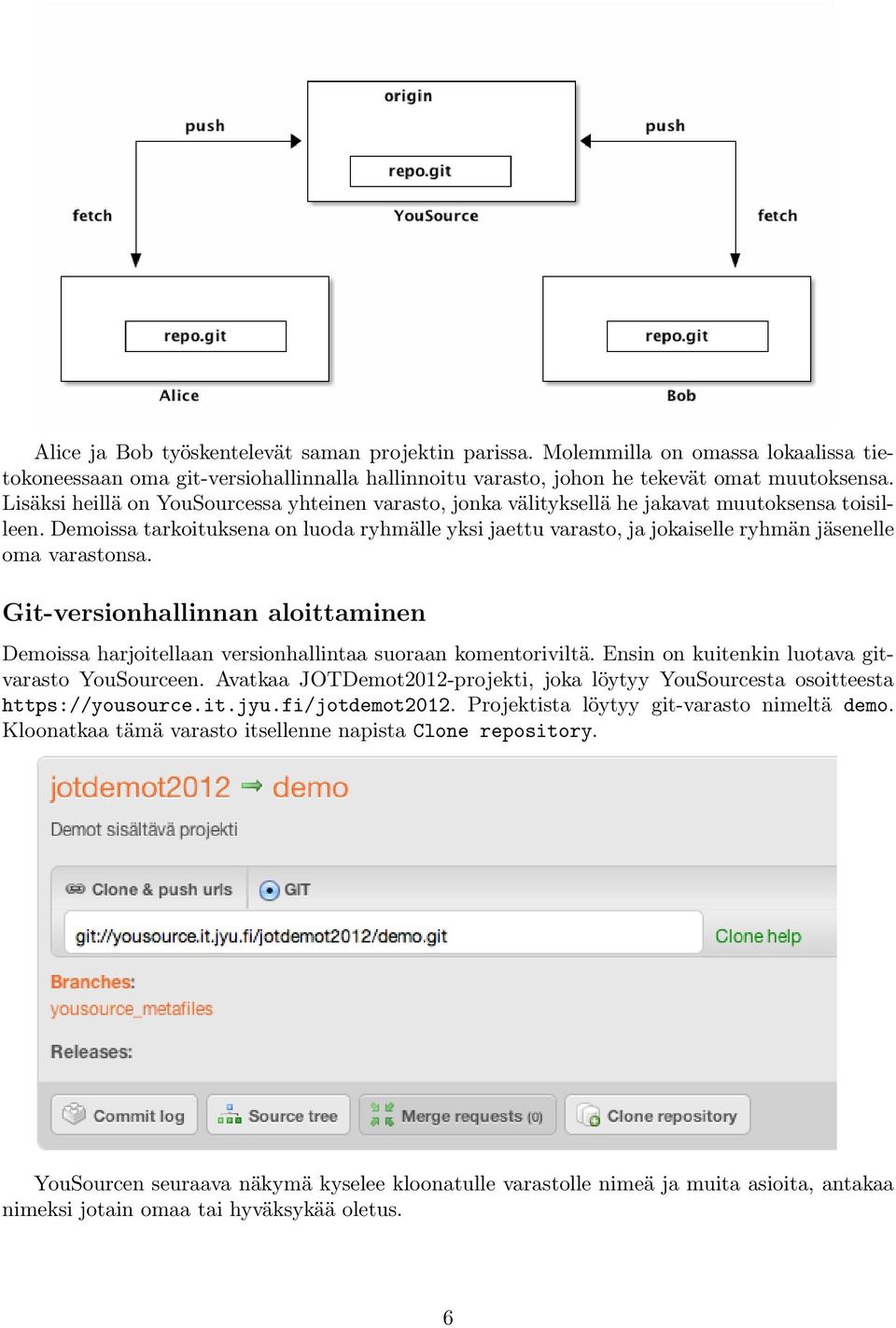 Demoissa tarkoituksena on luoda ryhmälle yksi jaettu varasto, ja jokaiselle ryhmän jäsenelle oma varastonsa.