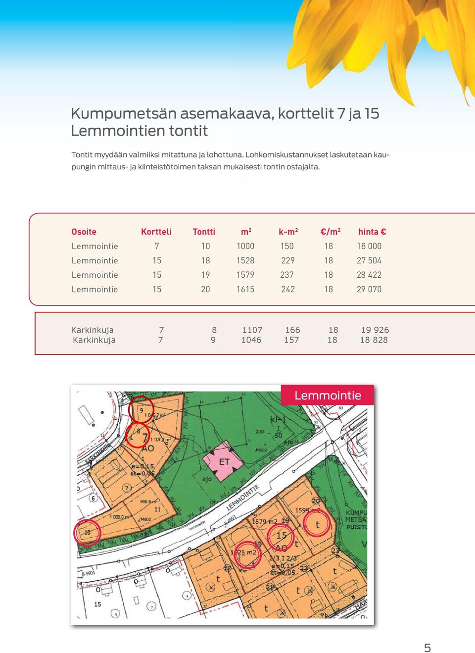 Lohkomiskustannukset laskutetaan kaupungin mittaus- ja kiinteistötoimen taksan mukaisesti tontin