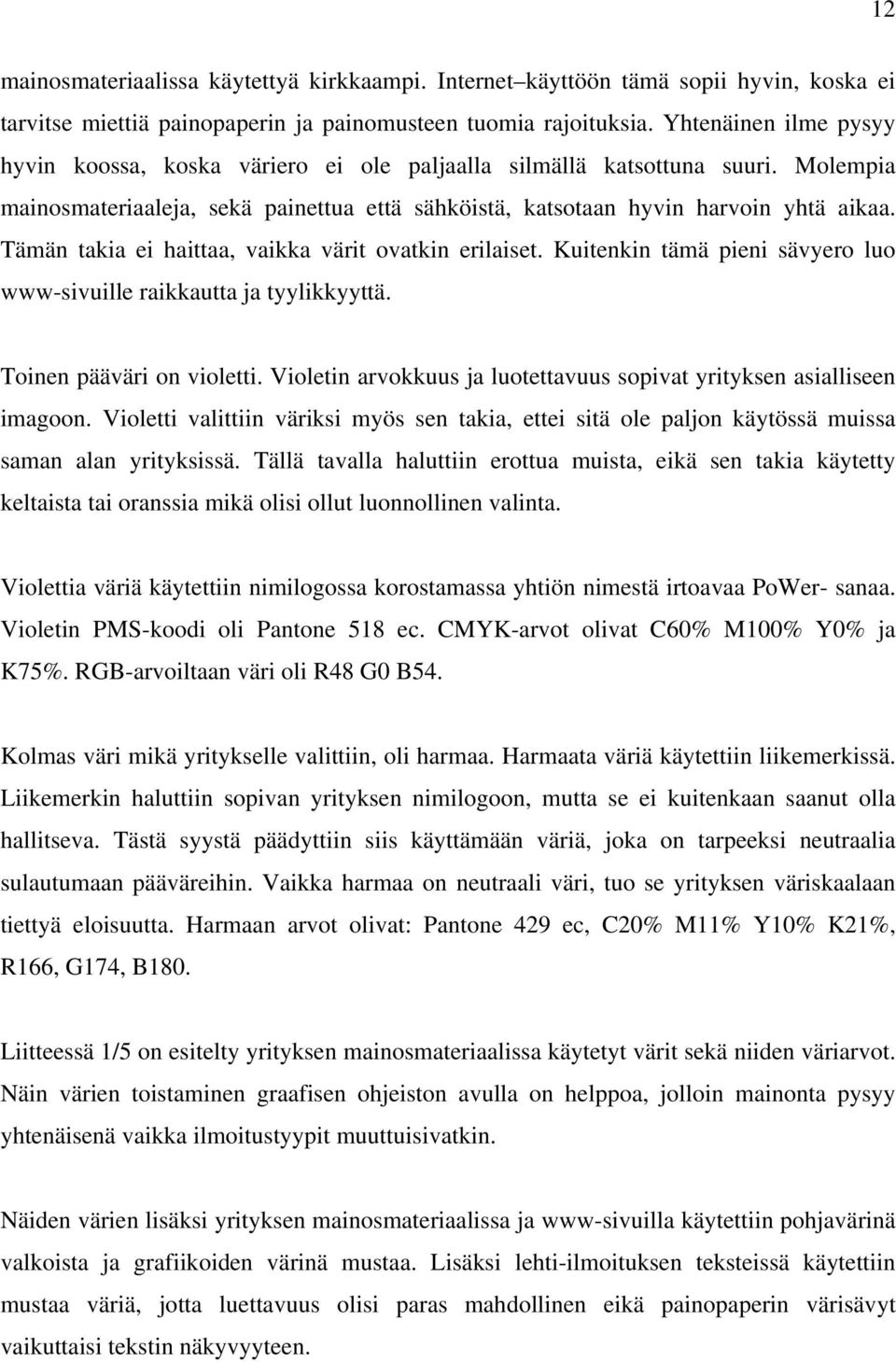 Tämän takia ei haittaa, vaikka värit ovatkin erilaiset. Kuitenkin tämä pieni sävyero luo www-sivuille raikkautta ja tyylikkyyttä. Toinen pääväri on violetti.