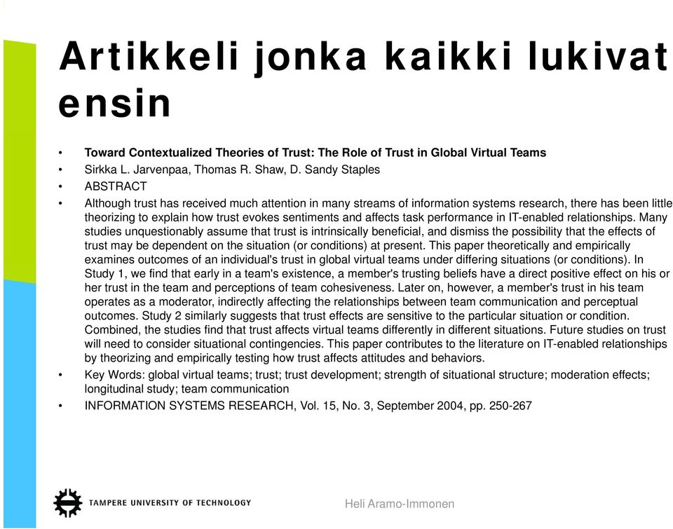 task performance in IT-enabled relationships.