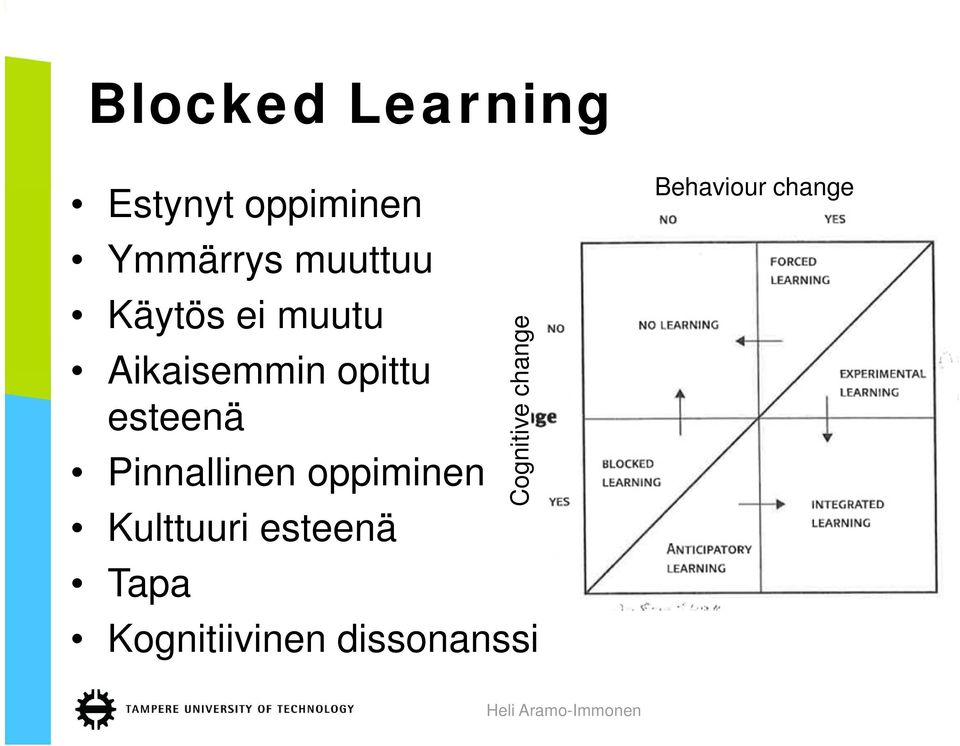 esteenä Pinnallinen oppiminen Kulttuuri esteenä