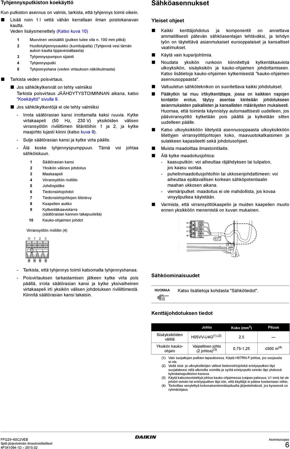 00 mm pitkä) Huoltotyhjennysaukko (kumitulpalla) (Tyhjennä vesi tämän aukon kautta tippavesialtaasta) Tyhjennyspumpun sijainti Tyhjennysputki Tyhjennyshana (veden virtauksen näkökulmasta) Tarkista