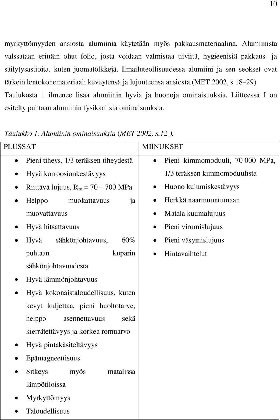 Ilmailuteollisuudessa alumiini ja sen seokset ovat tärkein lentokonemateriaali keveytensä ja lujuuteensa ansiosta.