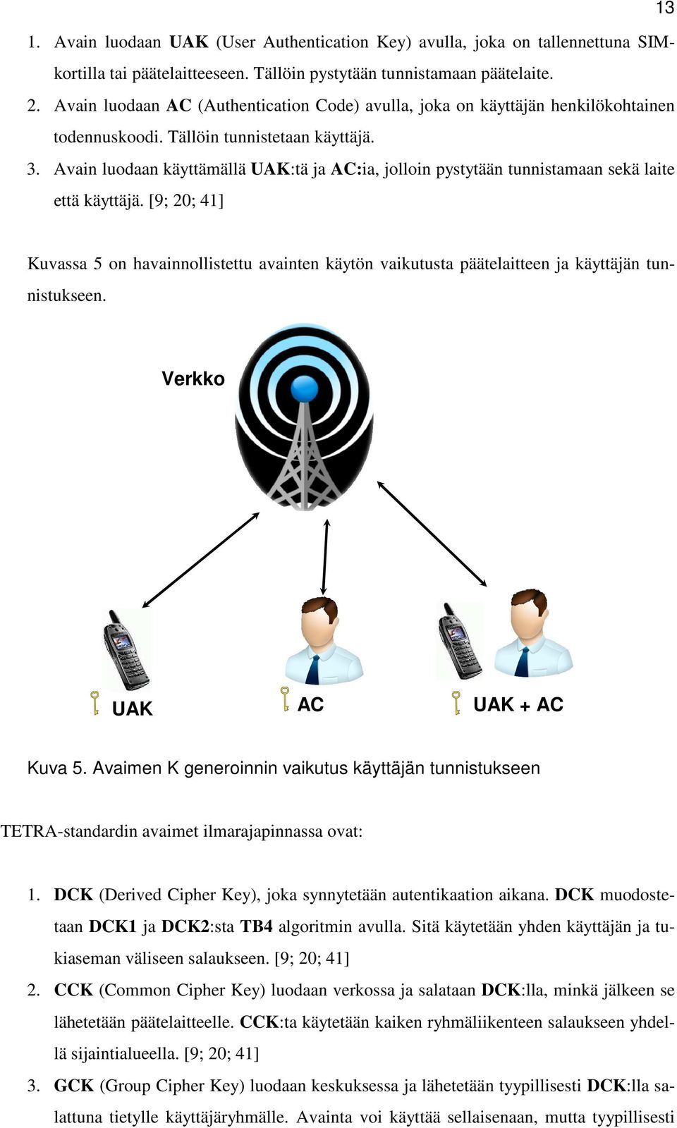 Avain luodaan käyttämällä UAK:tä ja AC:ia, jolloin pystytään tunnistamaan sekä laite että käyttäjä.