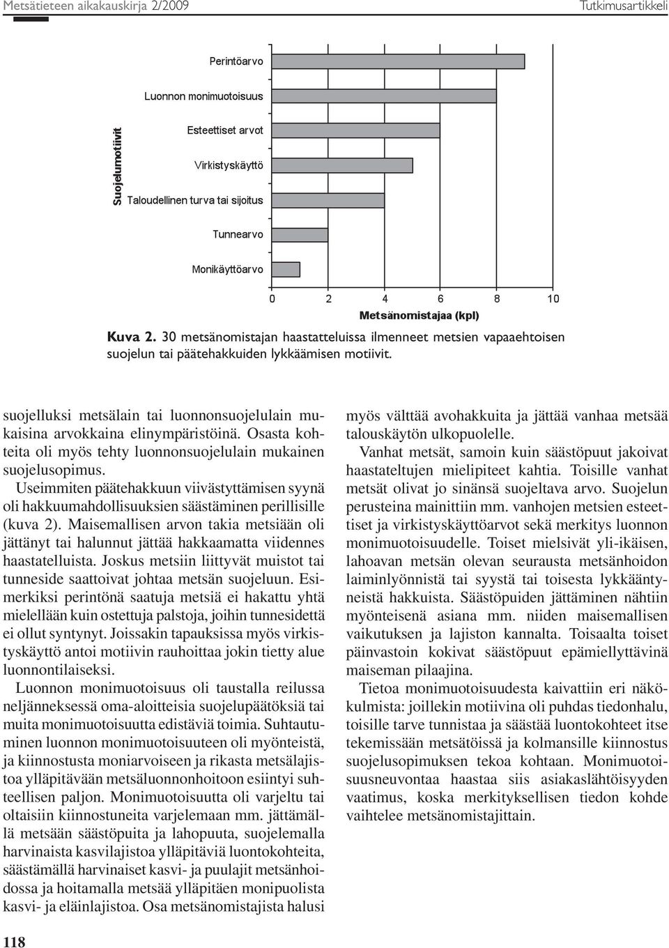 Useimmiten päätehakkuun viivästyttämisen syynä oli hakkuumahdollisuuksien säästäminen perillisille (kuva 2).