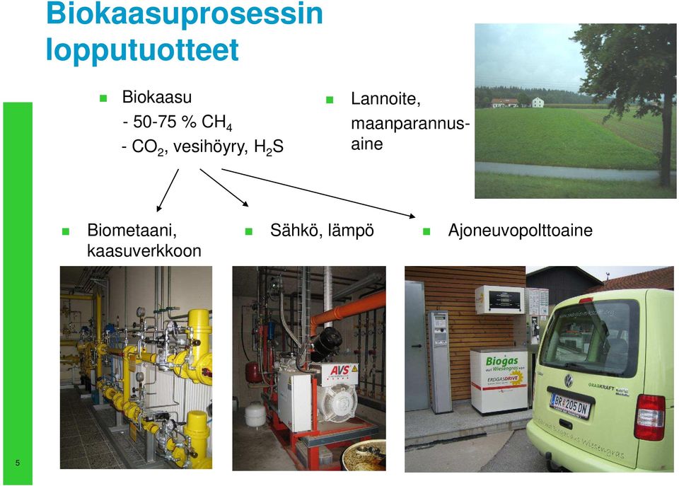 Lannoite, maanparannusaine Biometaani,