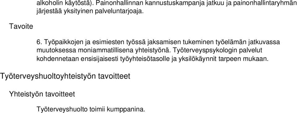 Työpaikkojen ja esimiesten työssä jaksamisen tukeminen työelämän jatkuvassa muutoksessa moniammatillisena