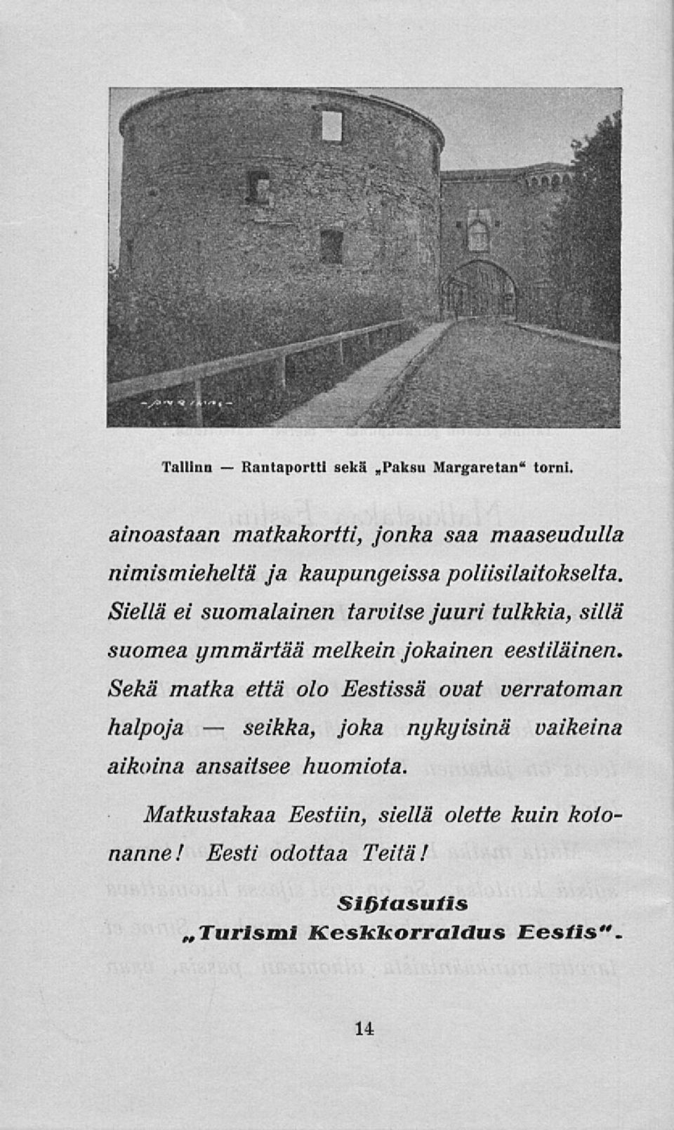 Siellä ei suomalainen tarvitse juuri tulkkia, sillä suomea ymmärtää melkein jokainen eestiläinen.