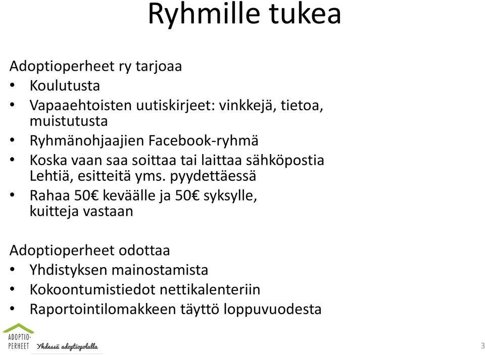 esitteitä yms.