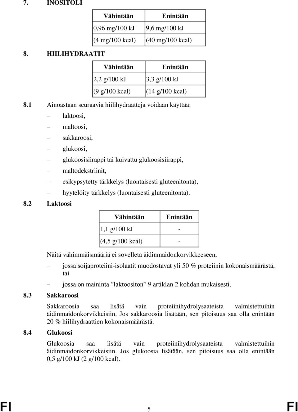 (luontaisesti gluteenitonta), hyytelöity tärkkelys (luontaisesti gluteenitonta). 8.