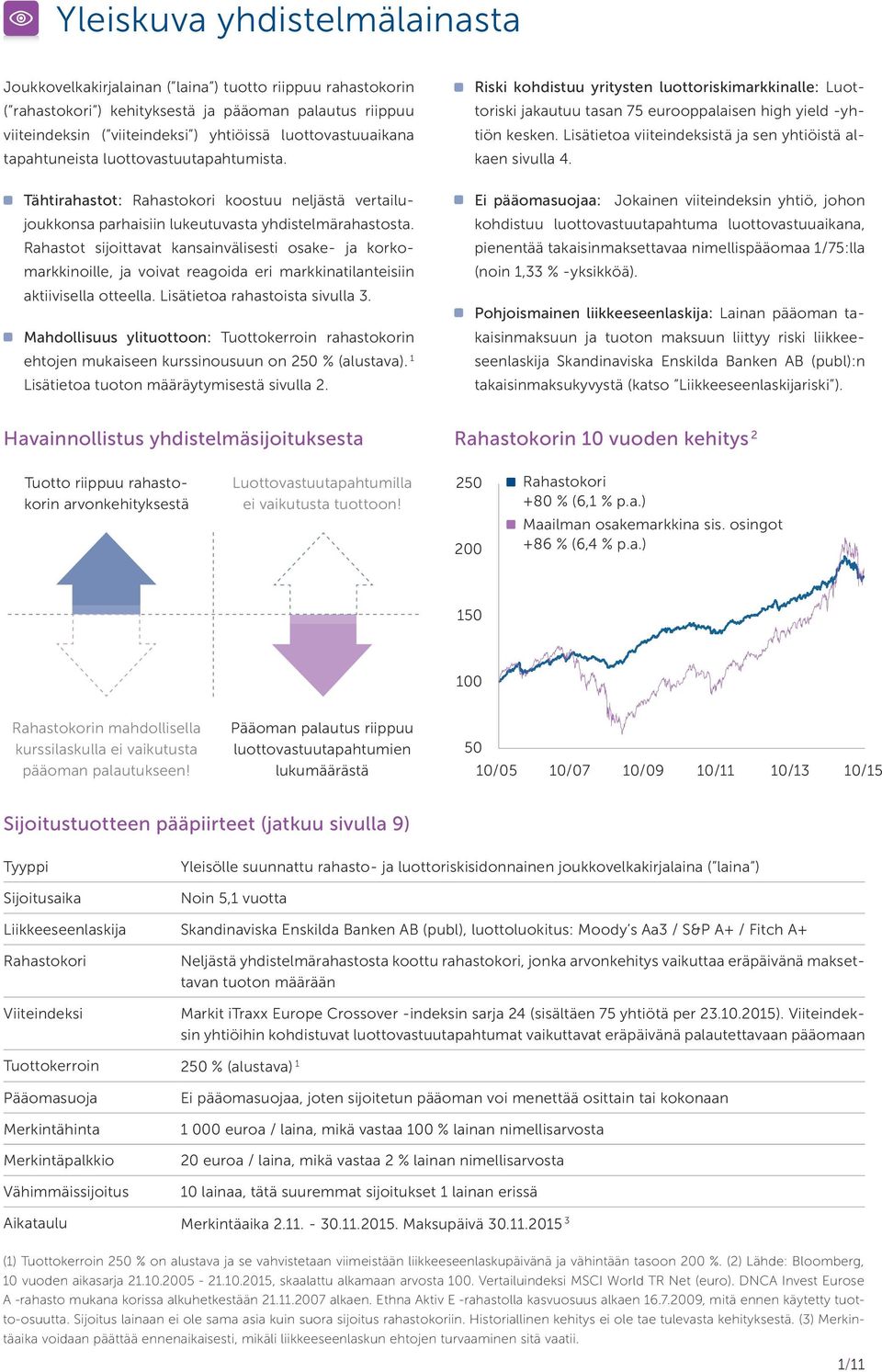 Rahastot sijoittavat kansainvälisesti osake- ja korkomarkkinoille, ja voi vat reagoida eri markkinatilanteisiin aktiivisella otteella. Lisätietoa rahastoista sivulla 3.
