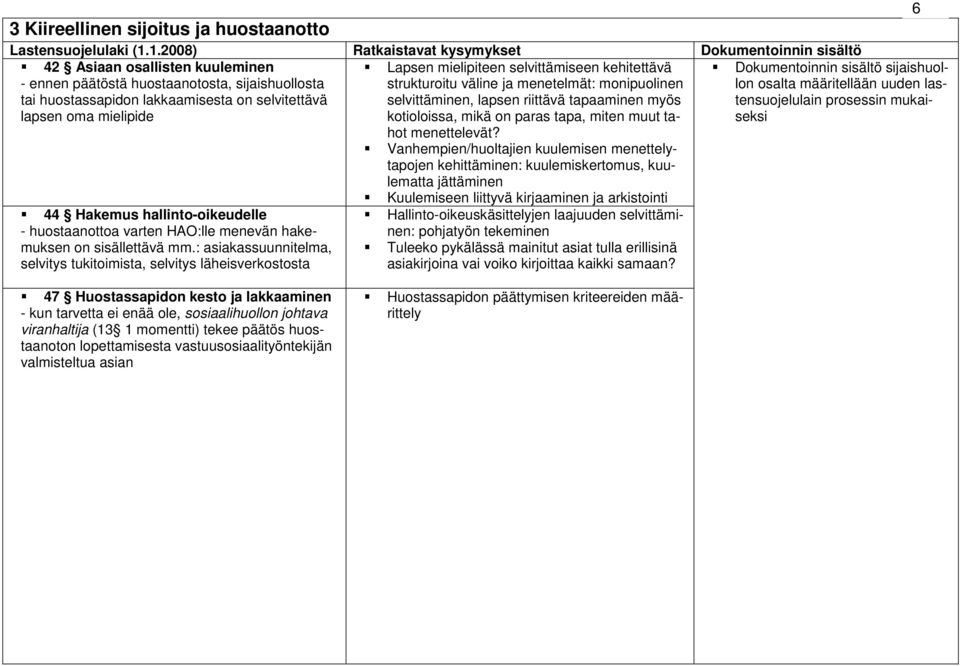 mielipide Lapsen mielipiteen selvittämiseen kehitettävä strukturoitu väline ja menetelmät: monipuolinen selvittäminen, lapsen riittävä tapaaminen myös kotioloissa, mikä on paras tapa, miten muut