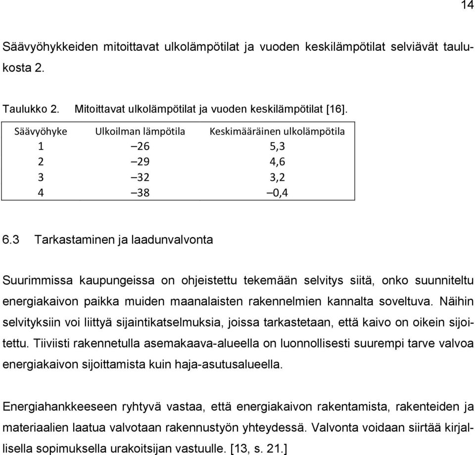 3 Tarkastaminen ja laadunvalvonta Suurimmissa kaupungeissa on ohjeistettu tekemään selvitys siitä, onko suunniteltu energiakaivon paikka muiden maanalaisten rakennelmien kannalta soveltuva.