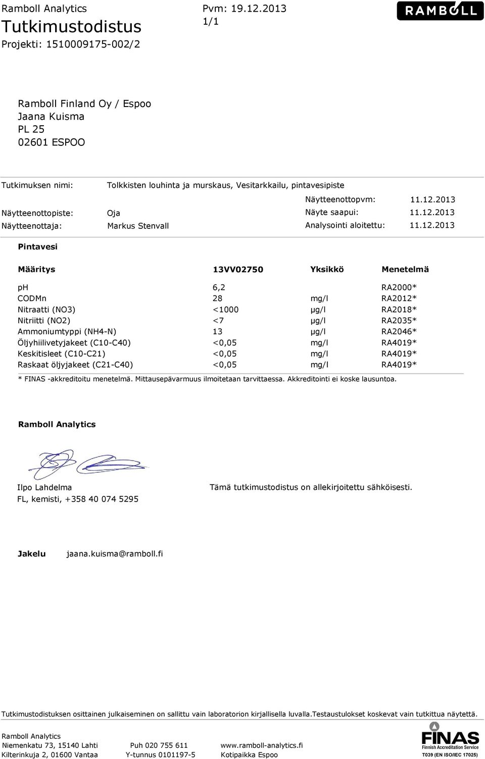 Näytteenottopvm: 11.12.