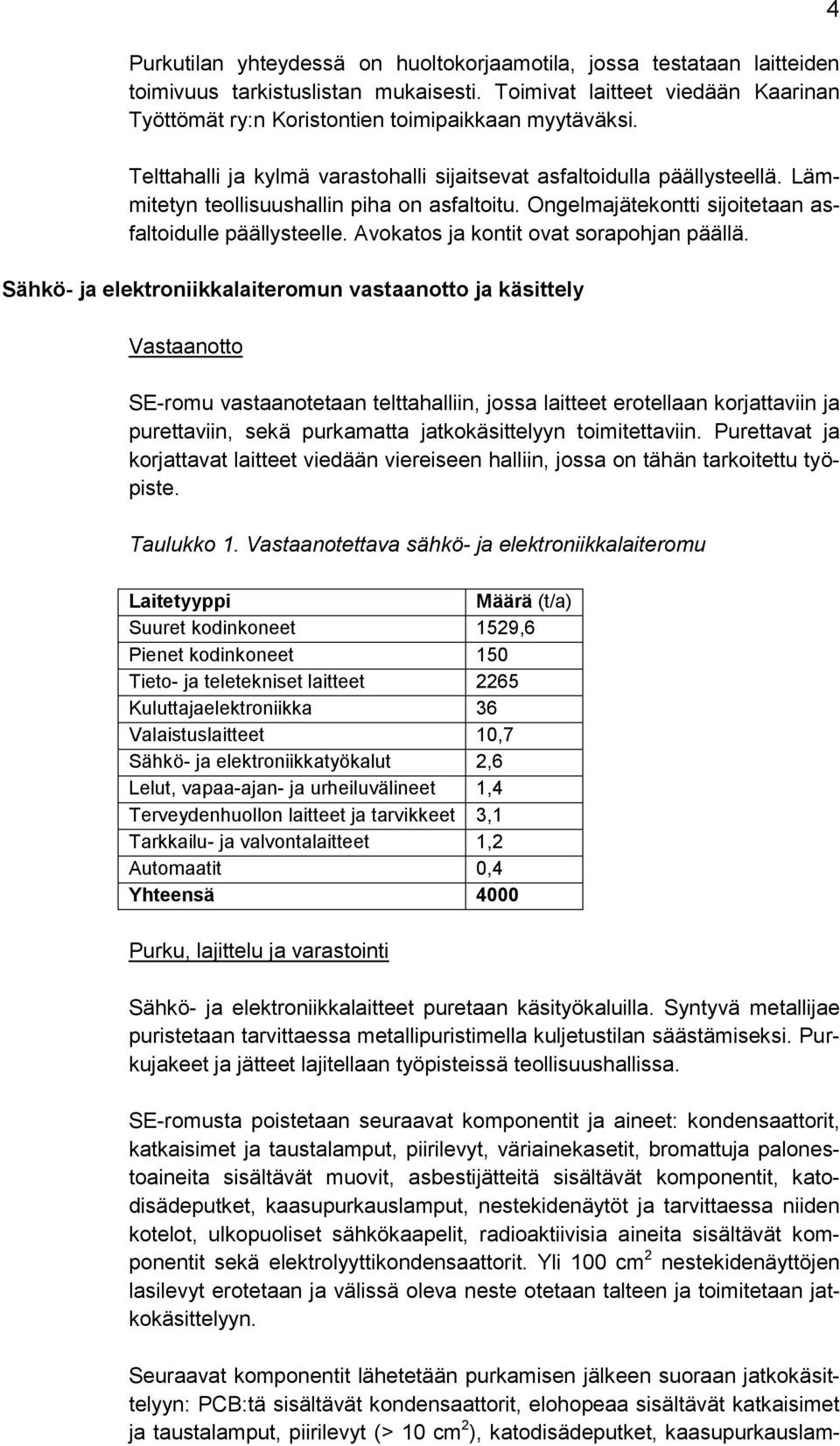 Avokatos ja kontit ovat sorapohjan päällä.