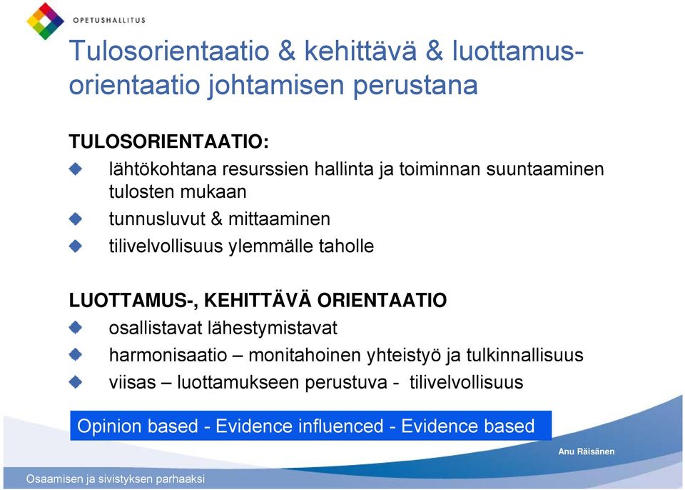 ylemmälle taholle LUOTTAMUS-, KEHITTÄVÄ ORIENTAATIO osallistavat lähestymistavat harmonisaatio monitahoinen