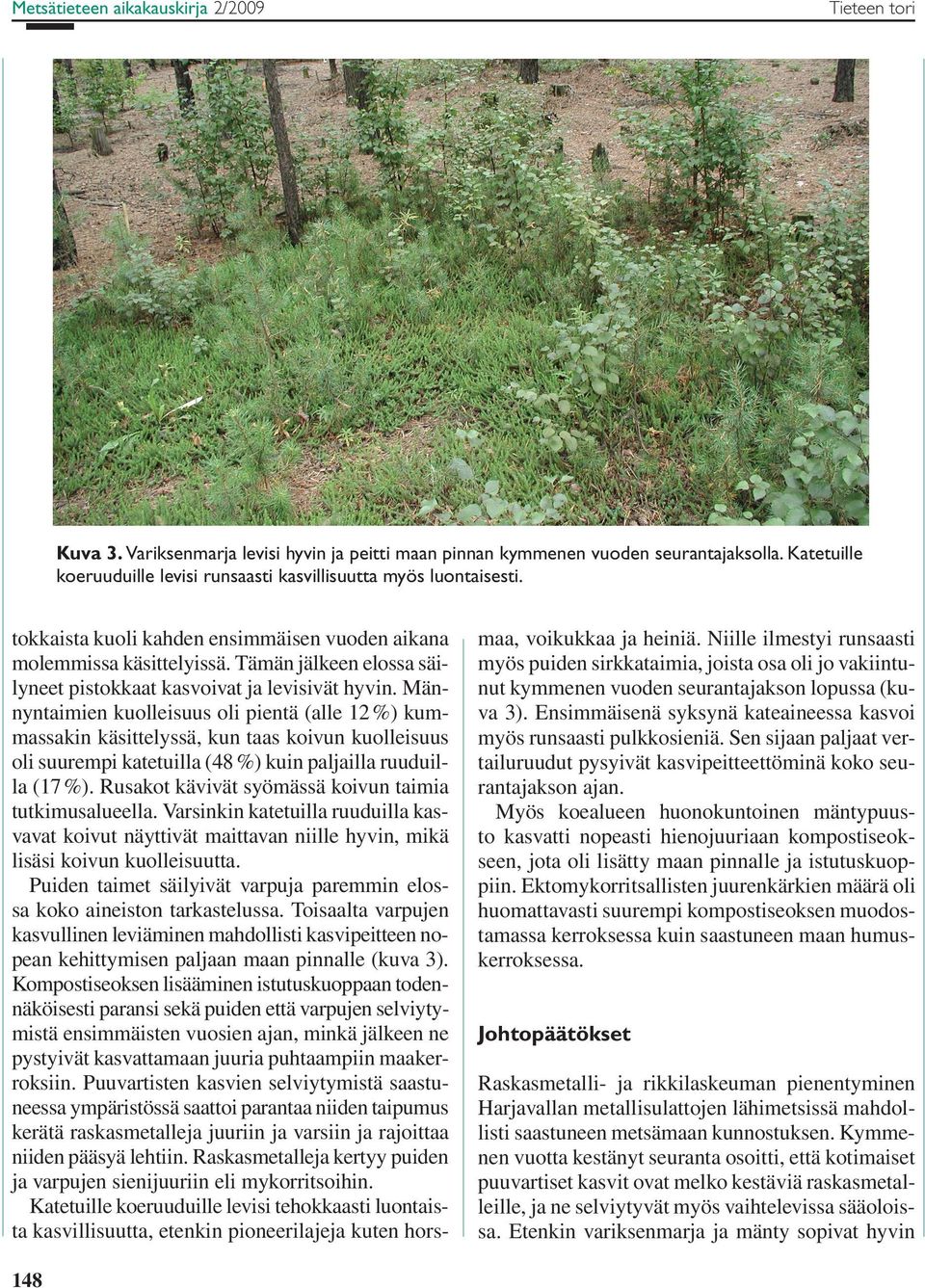 Tämän jälkeen elossa säilyneet pistokkaat kasvoivat ja levisivät hyvin.