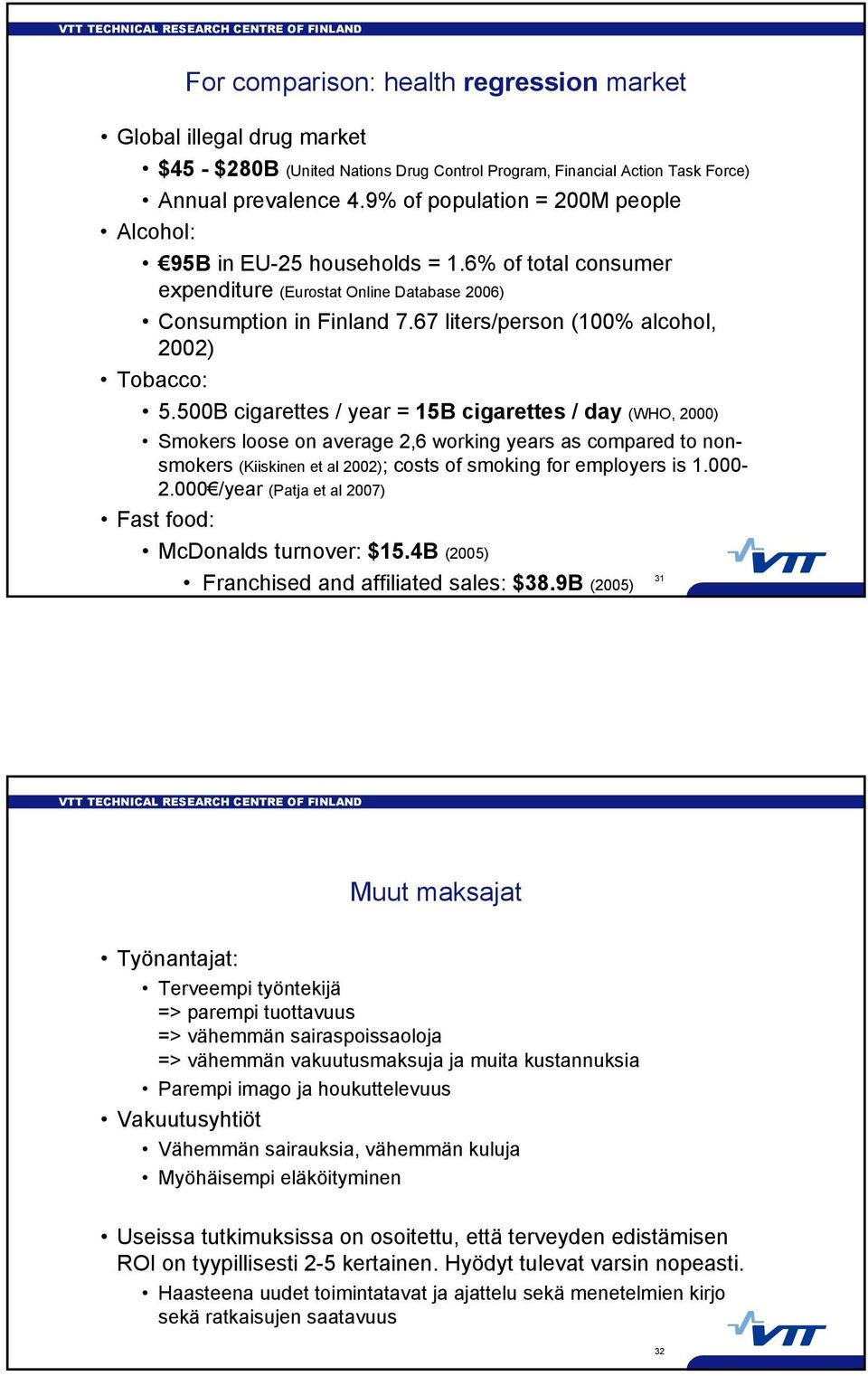 67 liters/person (100% alcohol, 2002) Tobacco: 5.