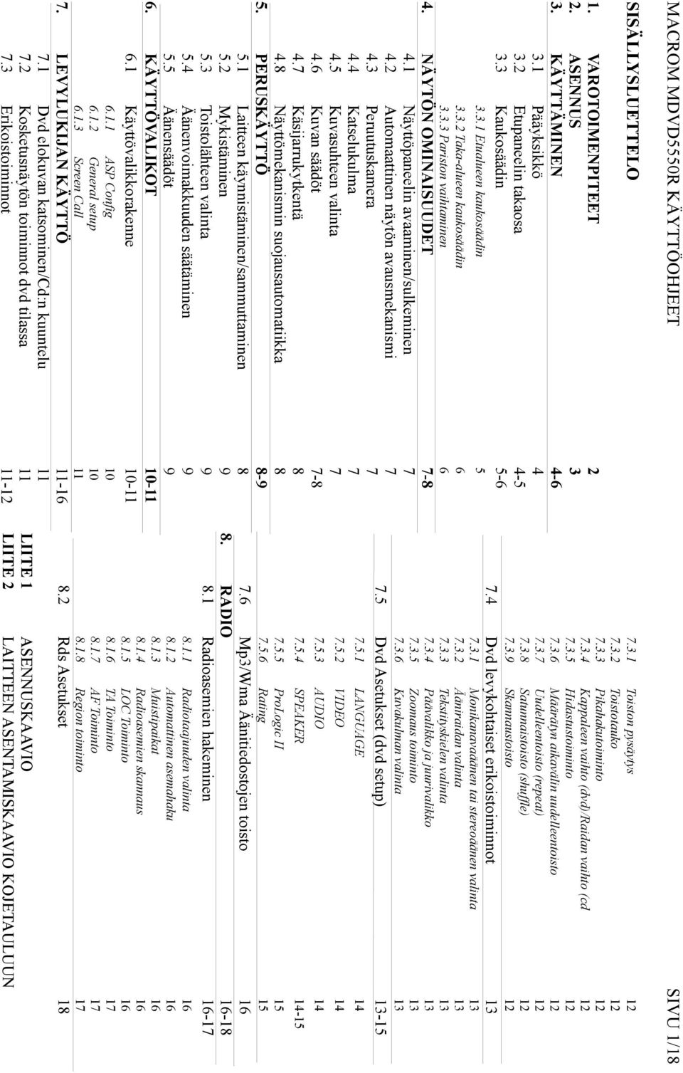 8 Näyttömekanismin suojausautomatiikka PERUSKÄYTTÖ 5.1 Laitteen käynnistäminen/sammuttaminen 5.2 Mykistäminen 5.3 Toistolähteen valinta 5.4 Äänenvoimakkuuden säätäminen 5.