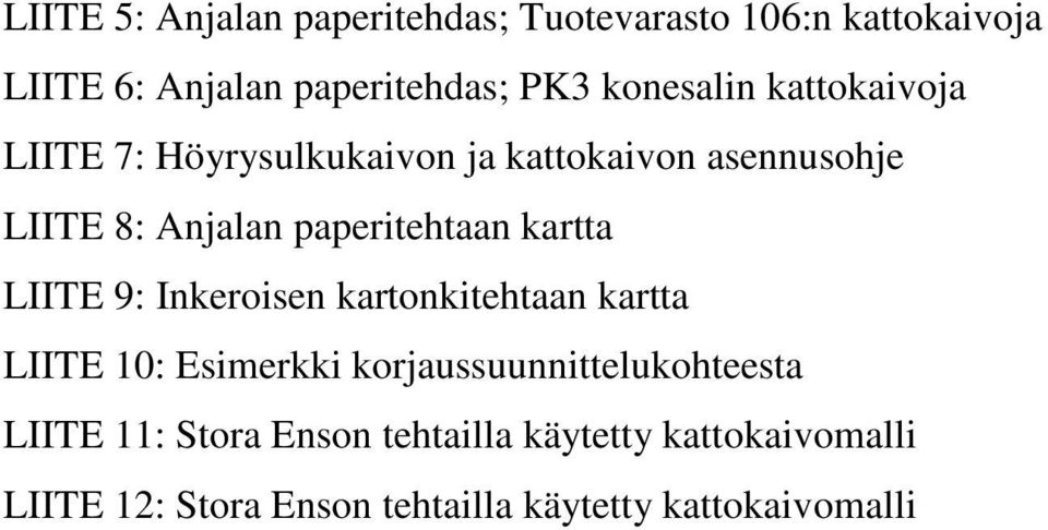 paperitehtaan kartta LIITE 9: Inkeroisen kartonkitehtaan kartta LIITE 10: Esimerkki