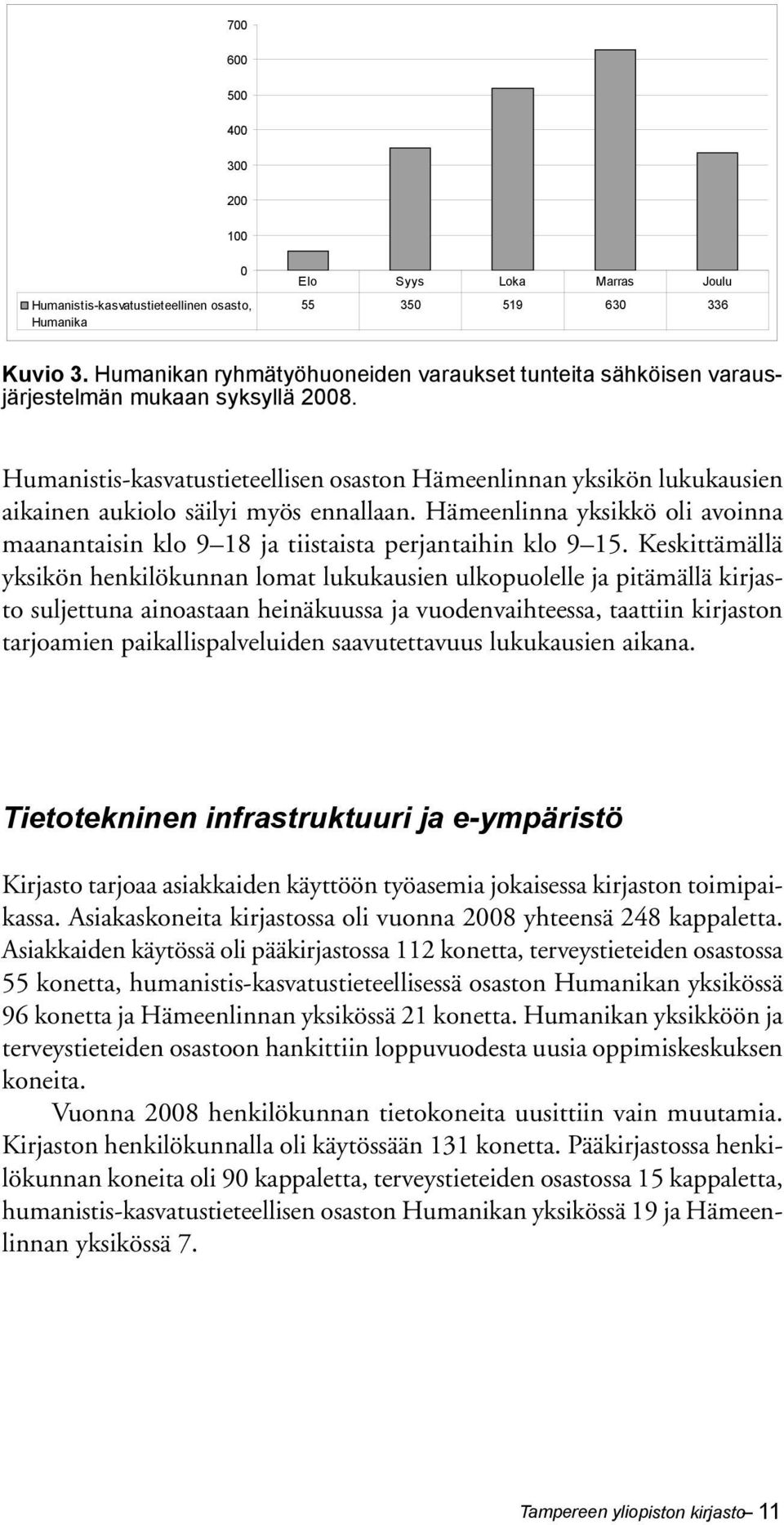 Humanistis-kasvatustieteellisen osaston Hämeenlinnan yksikön lukukausien aikainen aukiolo säilyi myös ennallaan.