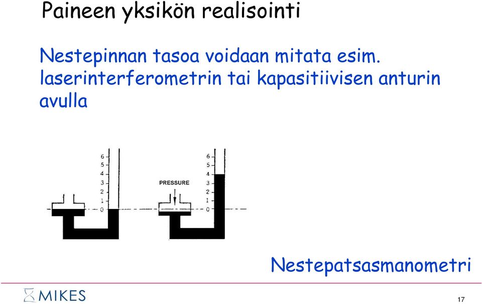 esim. laserinterferometrin tai